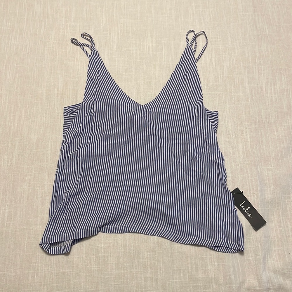 NWT Lulus Tie Back Cutout Tank Top